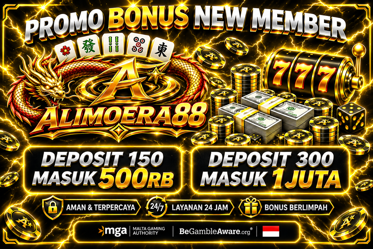BONUS NEW MEMBER 150 RB MASUK 500 RB